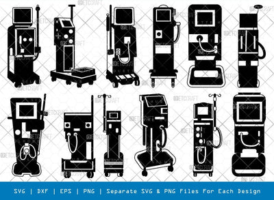 Dialysis Machine Silhouette Svg Cricut Cut Files Png Bundle, SB01059 SVG ETC Craft 