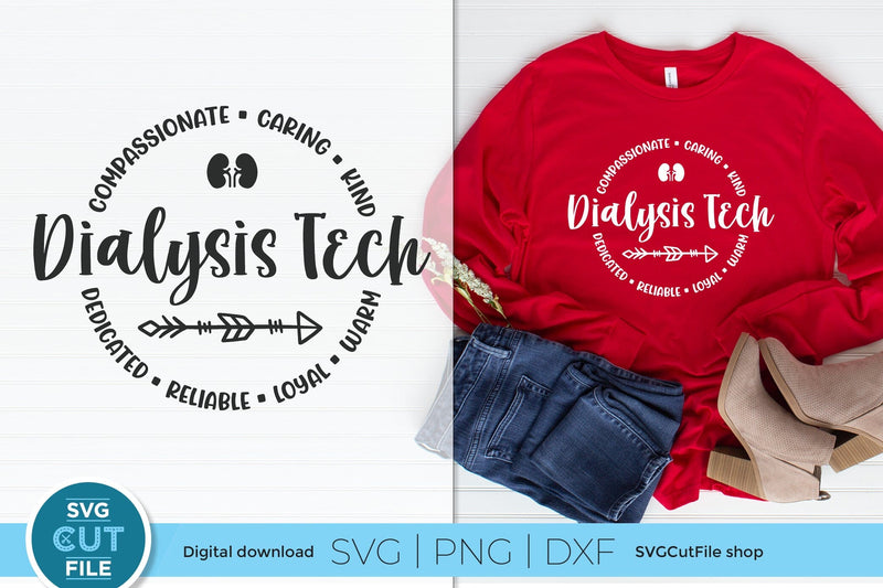 Dialysis Tech SVG with Round Circle So Fontsy