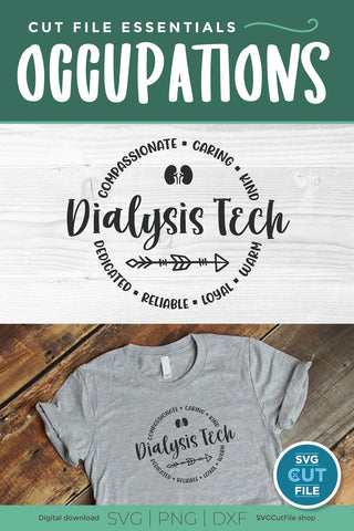 Dialysis Tech SVG with Round Circle SVG SVG Cut File 