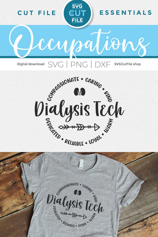 Dialysis Tech SVG with Round Circle SVG SVG Cut File 