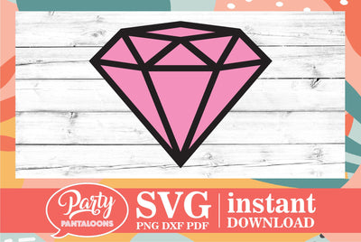 DIAMOND | gemstone, precious stone, diamond shape SVG SVG Partypantaloons 
