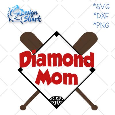 Diamond Mom SVG Design Shark 