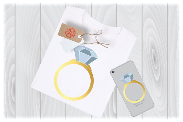 Diamond Ring SVG Files for Cricut Designs | Engagement SVG Files | Wedding SVG Files SVG My Sew Cute Boutique 