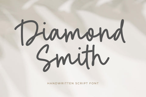 Diamond Smith - Handwritten font Font Timur type 