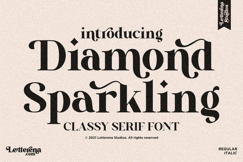Diamond Sparkling Font Letterena Studios 