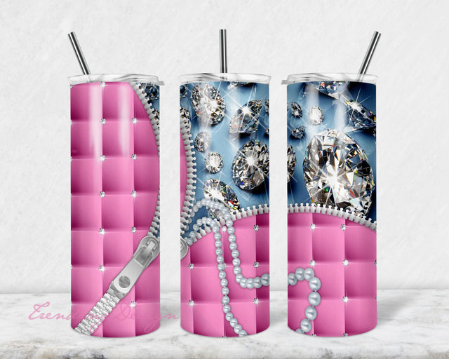 Diamonds and Pearls Kinda Girl, 20oz Skinny Tumbler, Sublimation Design for Straight/Tapered, PNG File, Digital Download, 300 DPI Sublimation TrendingDesign 