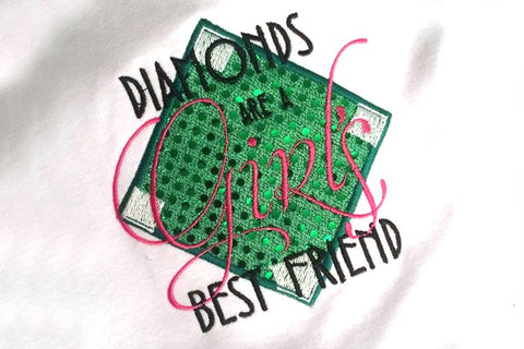 Diamonds are a Girl's Best Friend Applique Embroidery Embroidery/Applique Designed by Geeks 