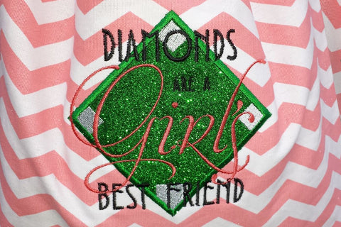 Diamonds are a Girl's Best Friend Applique Embroidery Embroidery/Applique Designed by Geeks 