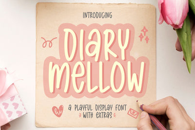 Diary Mellow Font Qwrtype Foundry 