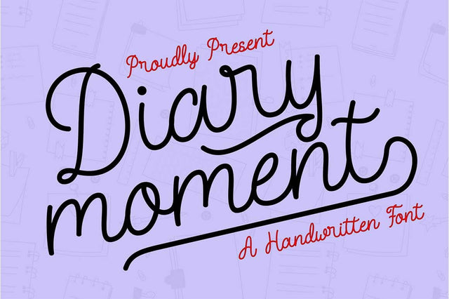 Diary Moment Font Font Jun Creative 