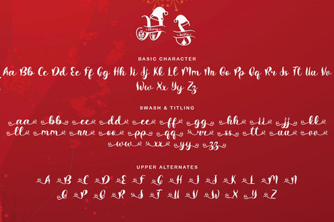 Diary Santa Monogram Font Prasetya Letter 