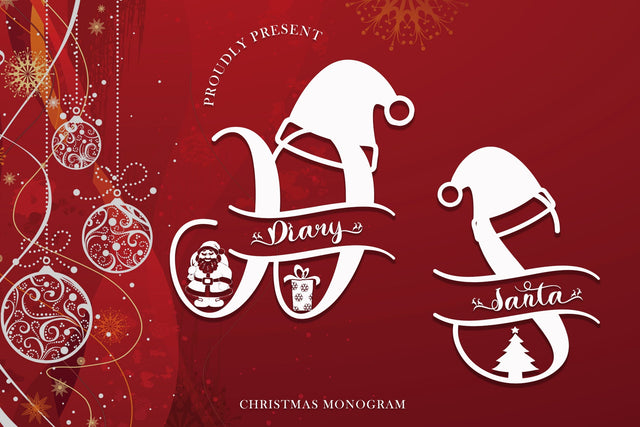 Diary Santa Monogram Font Prasetya Letter 