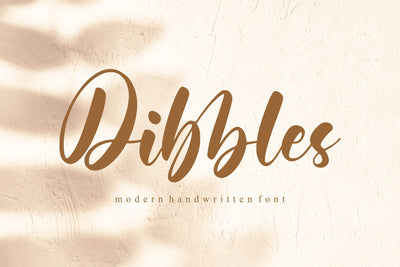 Dibbles Font Qwrtype Foundry 