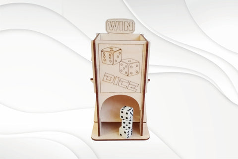 Dice Tower game board, svg dxf design for laser cutting. Laser cut pattern. SVG VectorBY 