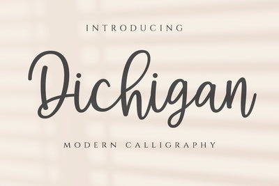 Dichigan, Modern Calligraphy Font Motokiwo 
