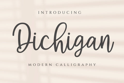 Dichigan, Modern Calligraphy Font Motokiwo 