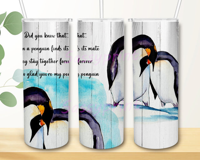Did You Know That Penguin Tumbler PNG 20 oz Skinny Tumbler, Penguin Sublimation Design Digital Download PNG Sublimation sassyprint 