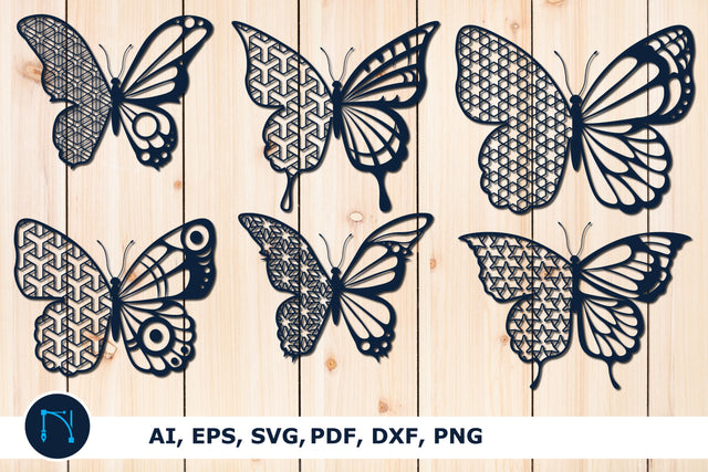 Die Cut butterfly pattern SVG bundle SVG MD JOYNAL ABDIN 