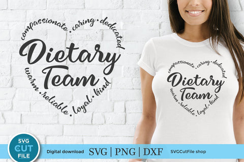 Dietary team svg, dietary aide, dietitian, student nutritionist, rd svg, rdn svg, worker, assistant, svg dxf png, certified, diet helper svg SVG SVG Cut File 