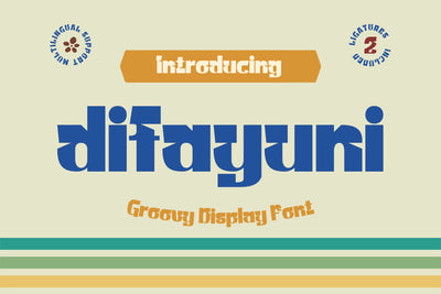 difayuni | Groovy Retro Font Font twinletter 