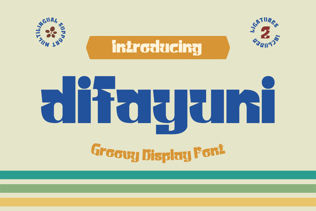 difayuni | Groovy Retro Font Font twinletter 