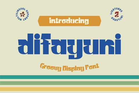difayuni | Groovy Retro Font Font twinletter 