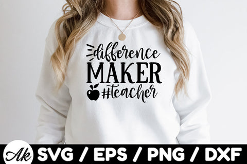 Difference maker #teacher SVG SVG akazaddesign 