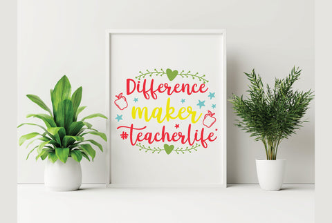 Difference Maker #teacherlife SVG SVG Creativeart88 