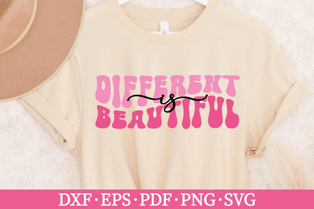 Different is Beautiful Stencil SVG SVG Ikonart Design Shop 