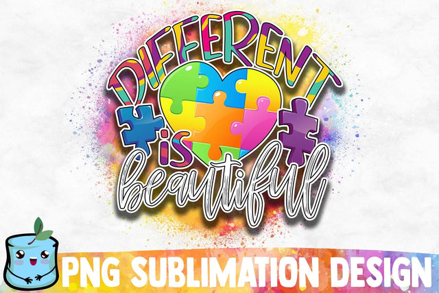 Different Is Beautiful Sublimation Design Sublimation MintyMarshmallows 