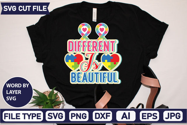 Different Is Beautiful SVG Cut File SVG DesignPlante 503 