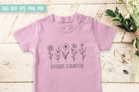 Different is Beautiful | Wildflower SVG | Flowers SVG SVG Irina Ostapenko 