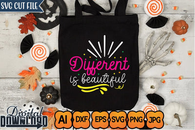 Different is Beautiful,SVGs,Quotes and Sayings,Food & Drink,On Sale, Print & Cut SVG Newmockups 