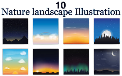 Different Nature landscape collection SVG naemmiah021 