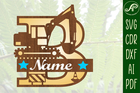 Digger Capital Monogram Letter B SVG SVG APInspireddesigns 