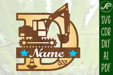 Digger Capital Monogram Letter D SVG SVG APInspireddesigns 