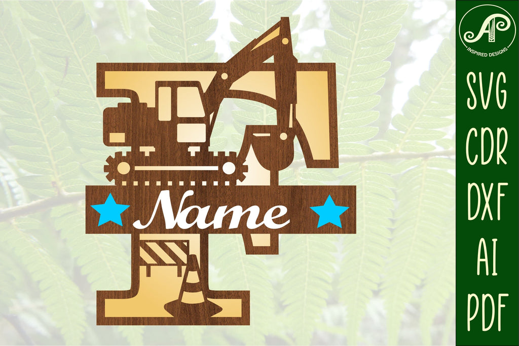 Digger Capital Monogram Letter F SVG - So Fontsy