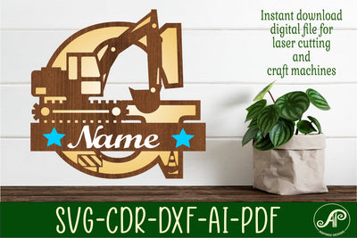 Digger Capital Monogram Letter G SVG SVG APInspireddesigns 