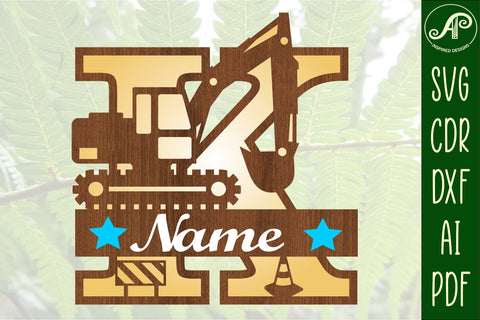 Digger Capital Monogram Letter K SVG SVG APInspireddesigns 