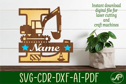 Digger Capital Monogram Letter L SVG SVG APInspireddesigns 