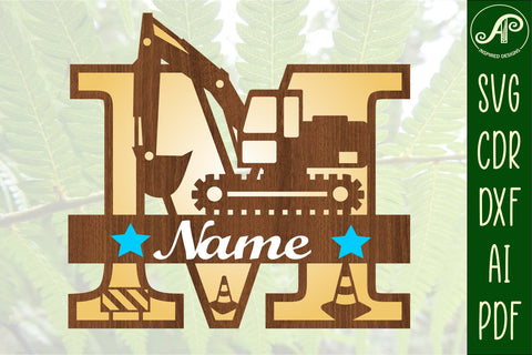 Digger Capital Monogram Letter M SVG SVG APInspireddesigns 