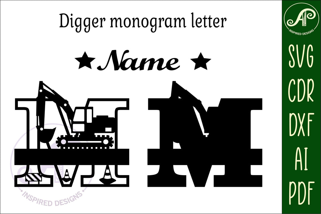 Digger Capital Monogram Letter M SVG - So Fontsy