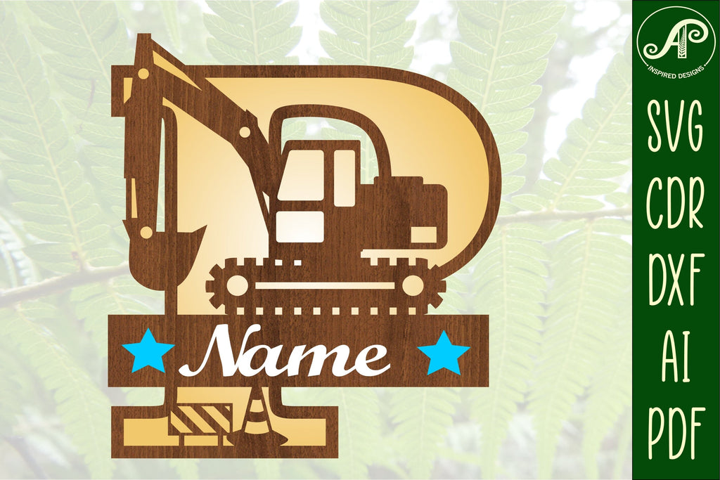 Digger Capital Monogram Letter P SVG - So Fontsy