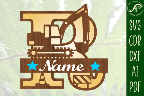 Digger Capital Monogram Letter R SVG SVG APInspireddesigns 