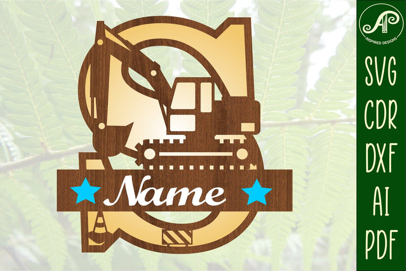 Digger Capital Monogram Letter S SVG - So Fontsy