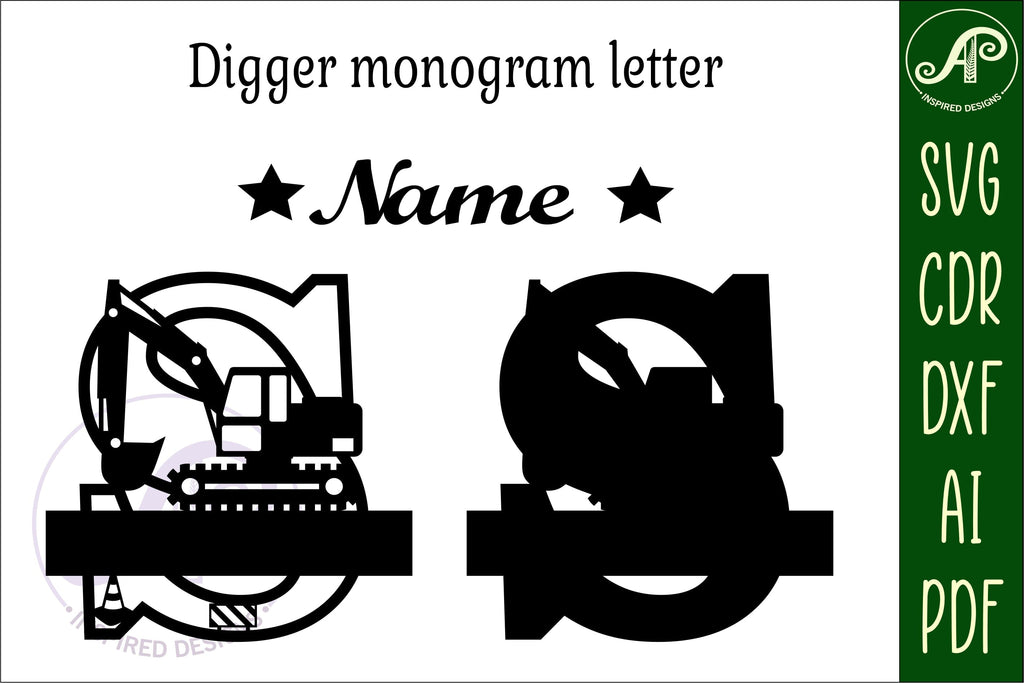 Digger Capital Monogram Letter S SVG - So Fontsy