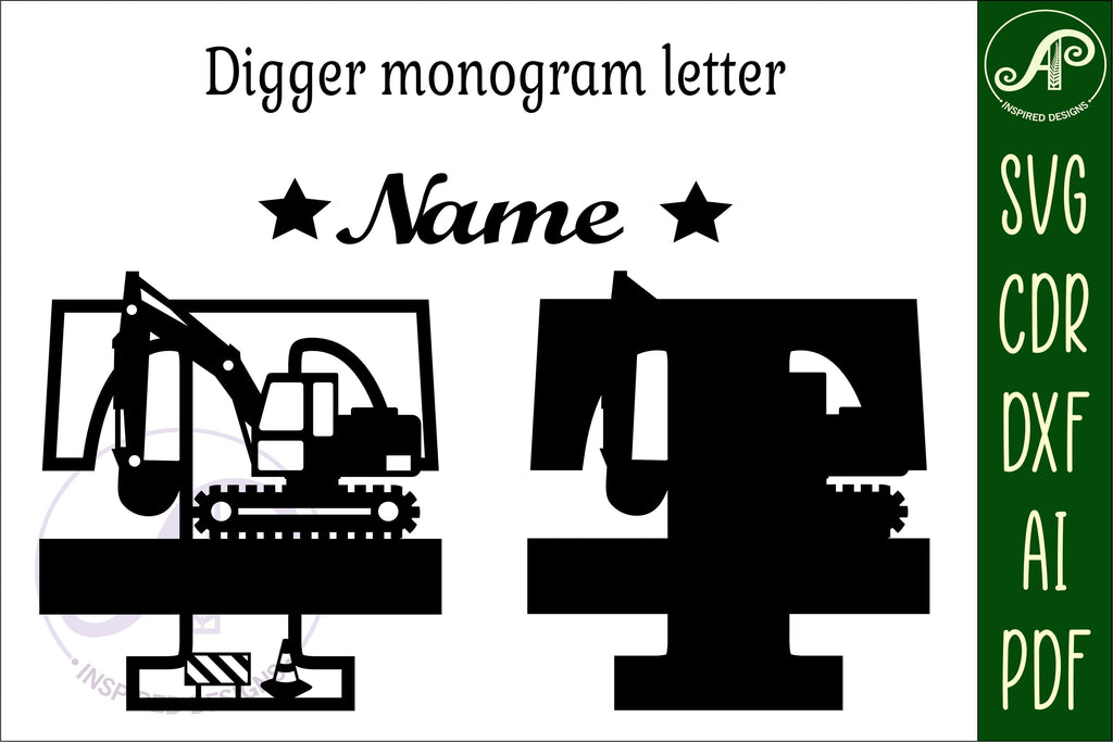 Digger Capital Monogram Letter T SVG - So Fontsy