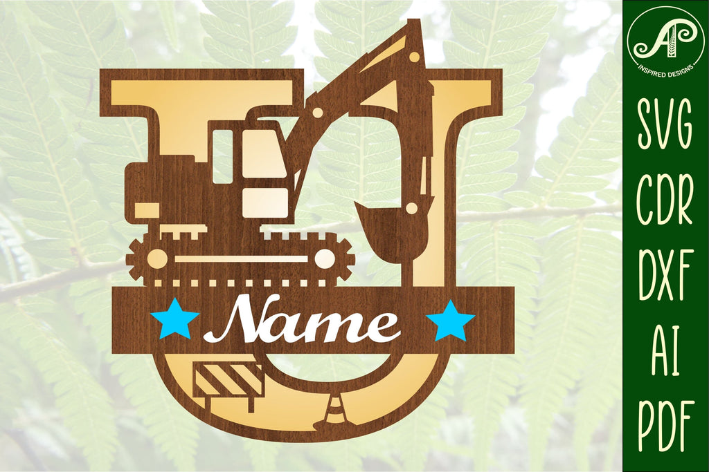 Digger Capital Monogram Letter U SVG - So Fontsy