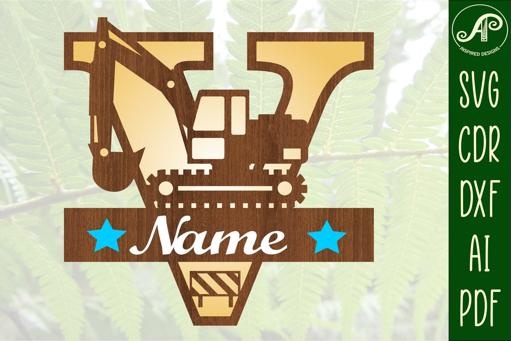Digger Capital Monogram Letter V SVG - So Fontsy