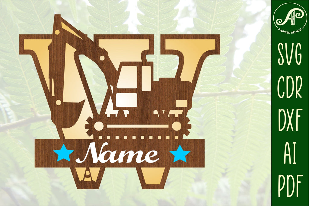 Digger Capital Monogram Letter W SVG - So Fontsy